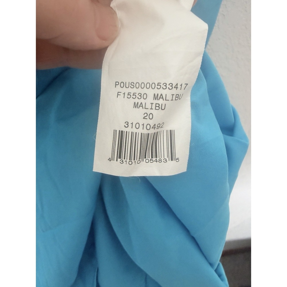 Davids Bridal Formal Dress Womens Size 20 Blue Chiffon Wedding Bridesmaid - Picture 8 of 13